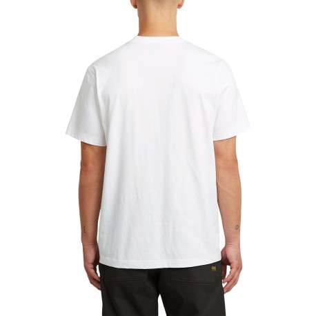 T-shirt en coton biologique blanc imprimé avec une coupe droite - Image 4