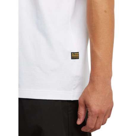 T-shirt en coton biologique blanc imprimé avec une coupe droite - Image 7