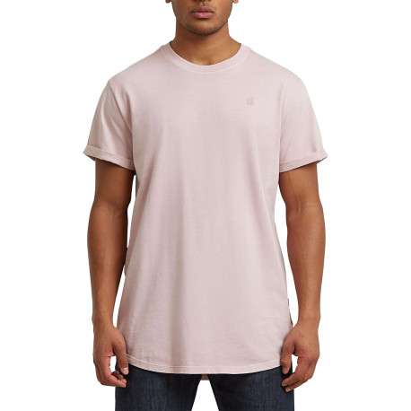 T-shirt en coton biologique rose uni avec un logo sur le coeur - Image 3