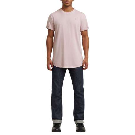T-shirt en coton biologique rose uni avec un logo sur le coeur - Image 5