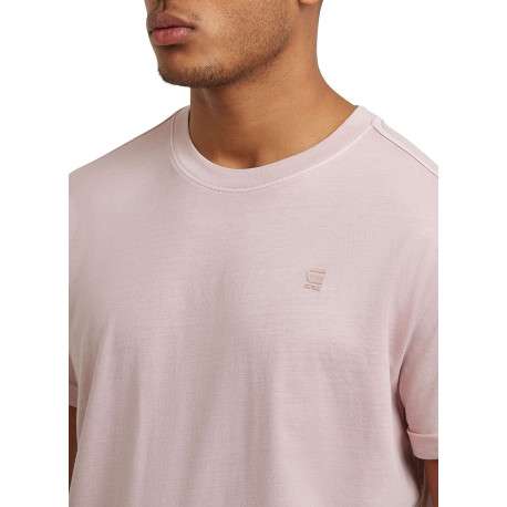 T-shirt en coton biologique rose uni avec un logo sur le coeur - Image 7