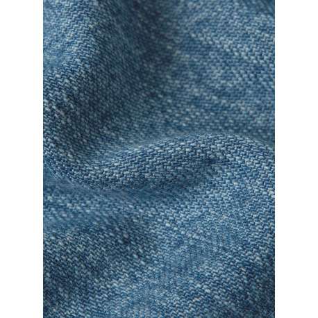 Chemise en jean en coton bleue unie avec une coupe droite et 1 poche - Image 2