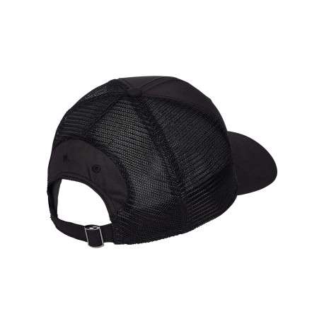 Casquette noire unie en bi-matière avec un patch cousu et un logo doré - Image 2