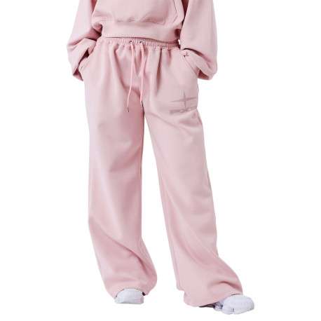 Pantalon Jogging rose uni avec une coupe droite et un logo imprimé - Image 3