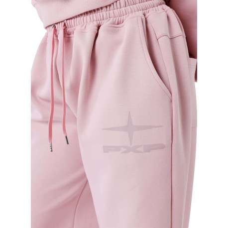 Pantalon Jogging rose uni avec une coupe droite et un logo imprimé - Image 4