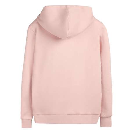 Sweat en coton mélangé rose à coupe droite pourvu d'un col à capuche - Image 2