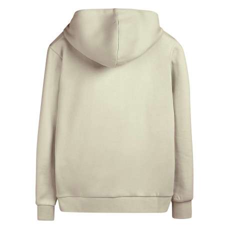 Sweat en coton mélangé vert à coupe droite pourvu d'un col à capuche - Image 2