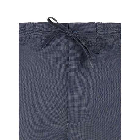 Pantalon bleu foncé à coupe droite pourvu d'une taille élastiquée - Image 3