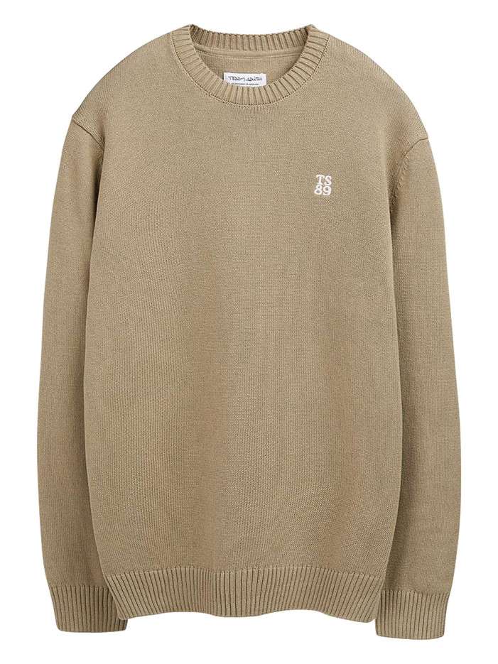 Pull en coton beige à coupe...