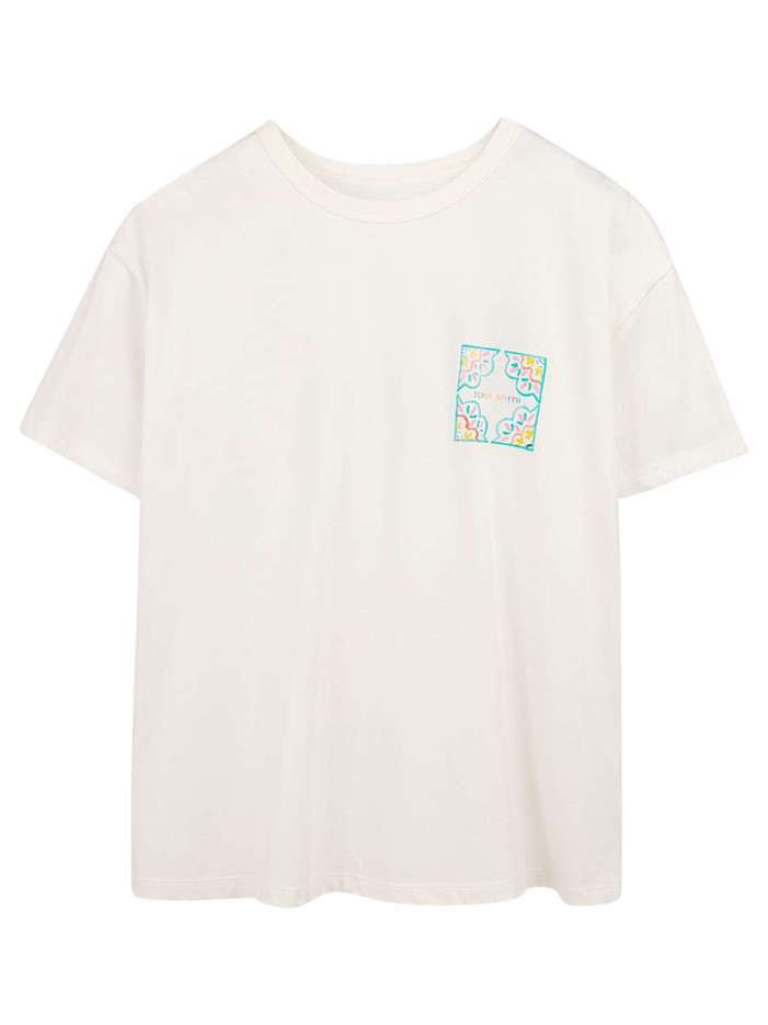 T-shirt en coton blanc...