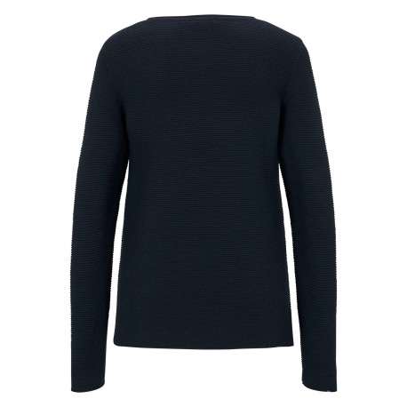 Sweat en coton biologique marine uni avec une coupe ajustée - Image 2