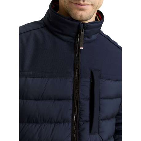 Doudoune marine uni avec une coupe droite et des poches zippées - Image 5