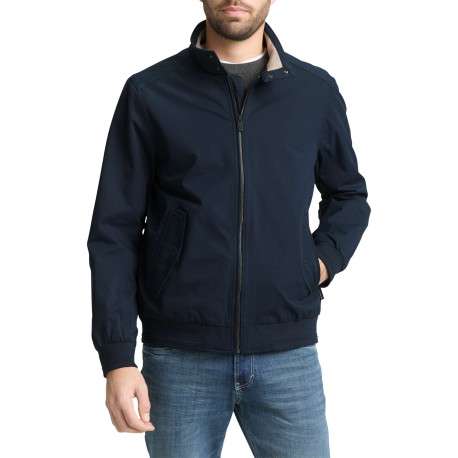 Blouson marine uni avec une coupe droite et deux poches raglan à l’avant - Image 2