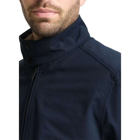 Blouson marine uni avec une coupe droite et deux poches raglan à l’avant - Image 5