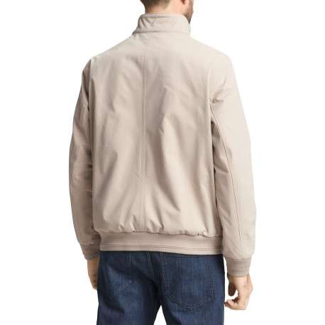 Blouson beige uni avec une coupe droite et deux poches raglan à l’avant - Image 3