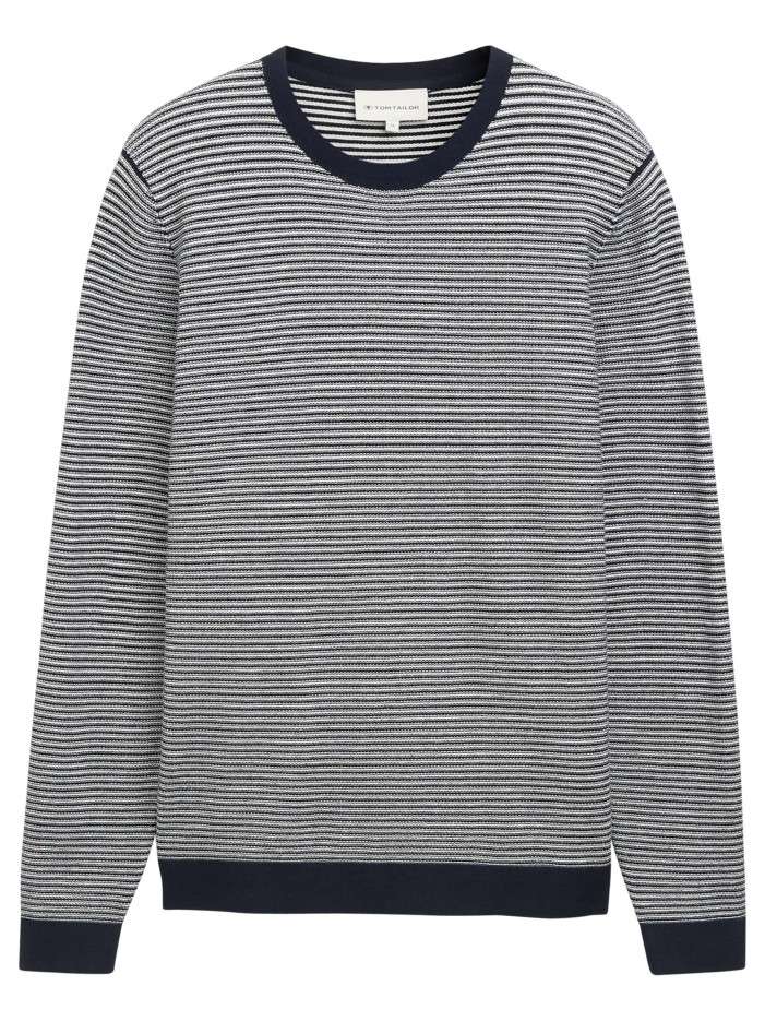 Pull en coton marine à...