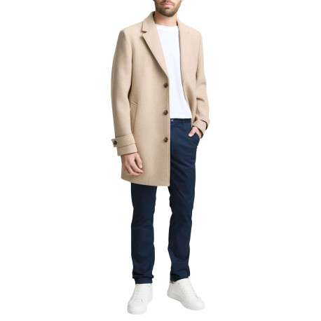 Pantalon chino en coton marine avec une coupe slim et une taille intermédiaire - Image 5