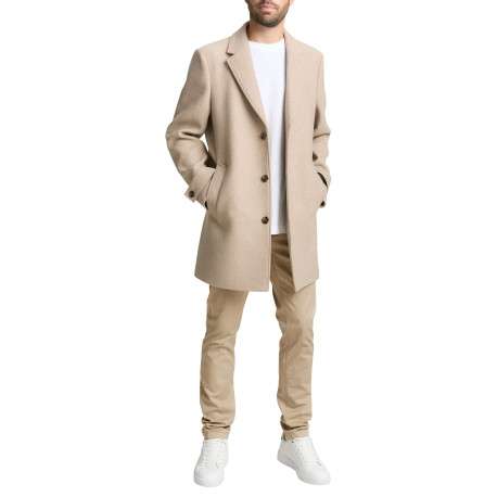 Pantalon chino en coton beige avec une coupe slim et une taille intermédiaire - Image 5
