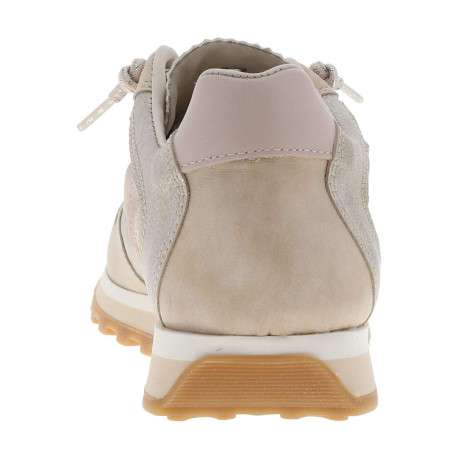 Baskets running en cuir argent à talon plat avec des écailles au pourtour - Image 6