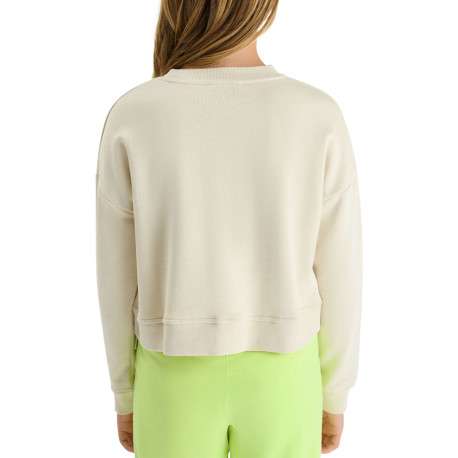 Sweat en coton mélangé beige 0 coupe droite orné de divers motifs - Image 2