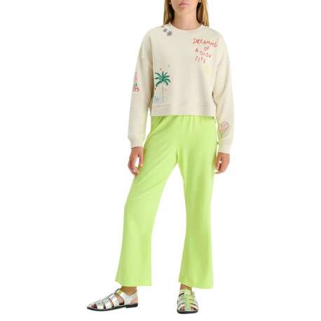 Sweat en coton mélangé beige 0 coupe droite orné de divers motifs - Image 6