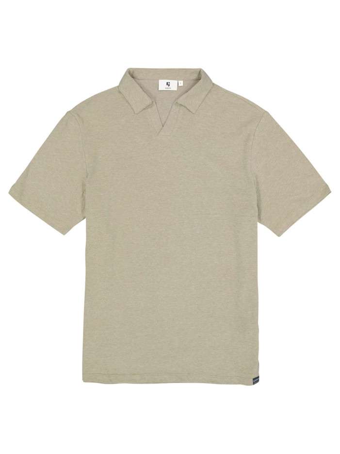 Polo beige uni avec une...