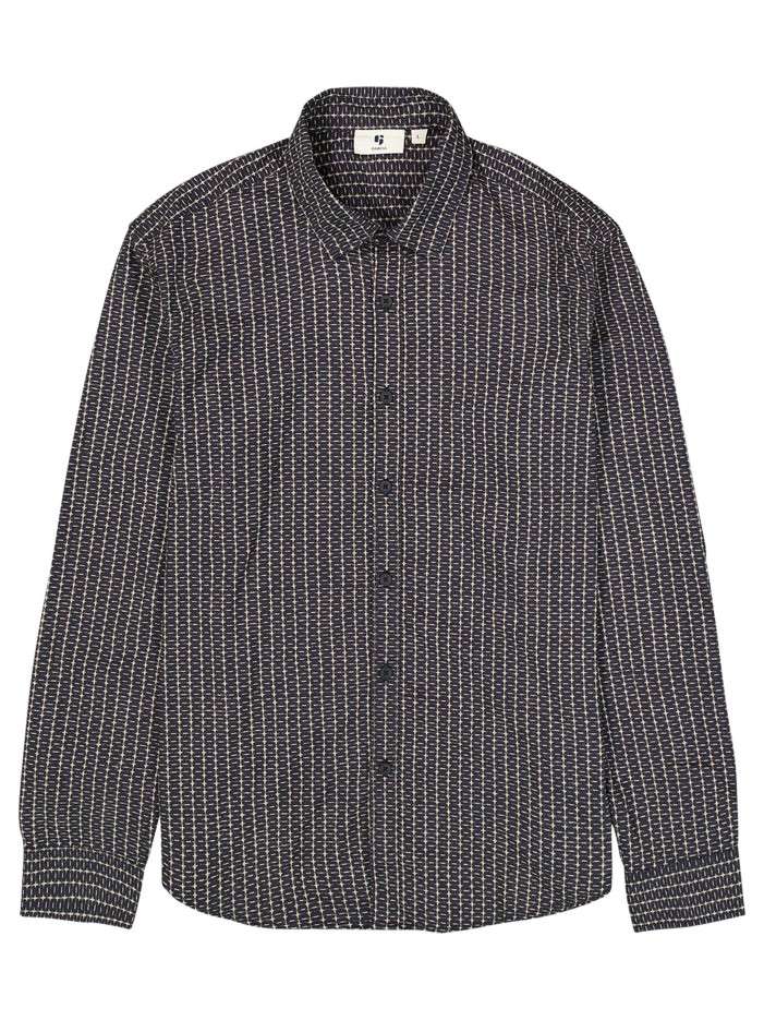 Chemise en coton bleu...