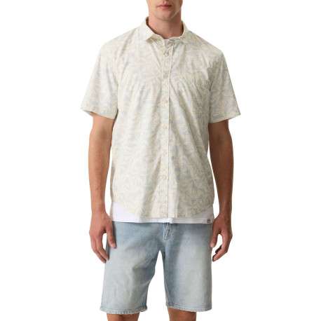 Chemise en coton écrue à imprimé floral avec une coupe droite - Image 3