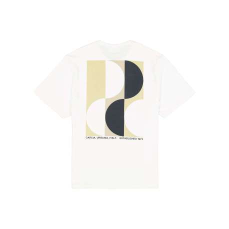 T-shirt en coton blanc uni avec logo imprimé et une coupe droite - Image 2