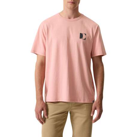 T-shirt en coton rose uni avec logo imprimé et une coupe droite - Image 3