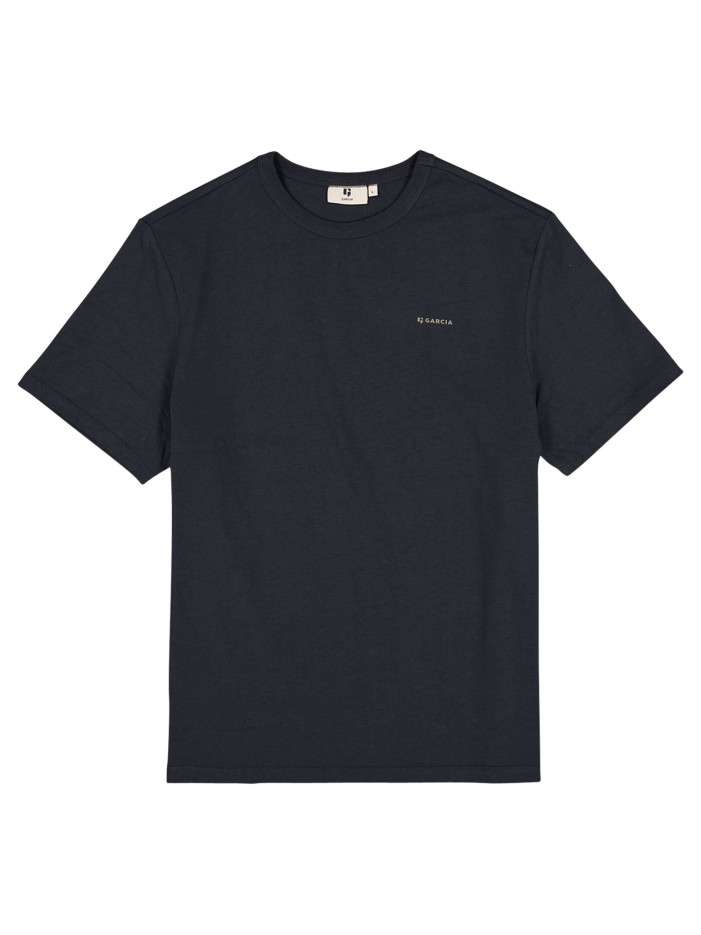 T-shirt en coton marine uni...