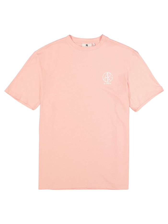 T-shirt en coton rose uni...