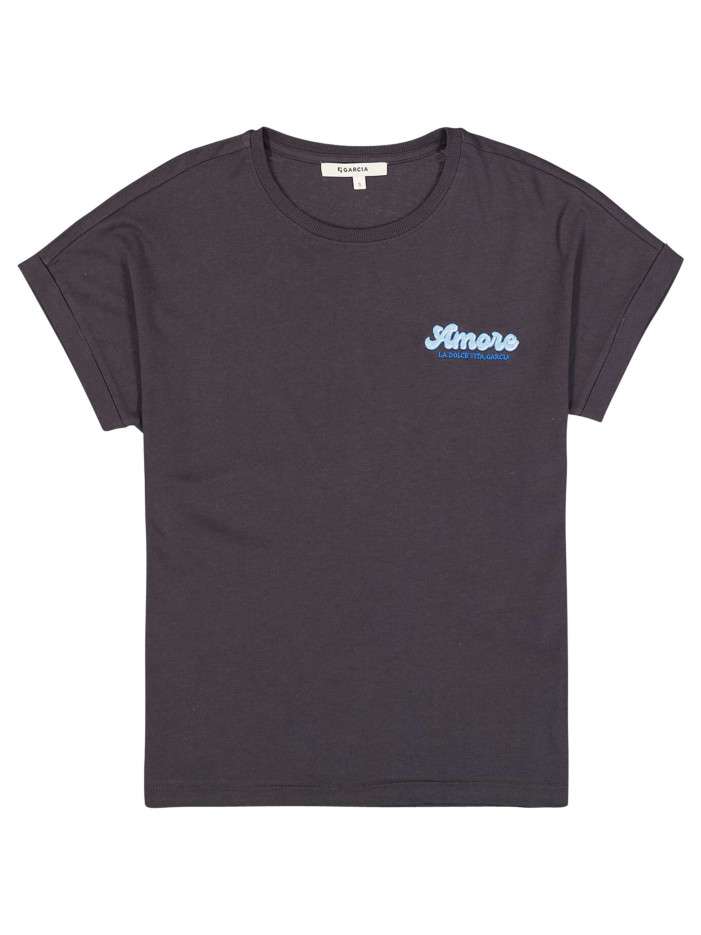 T-shirt en coton anthracite...