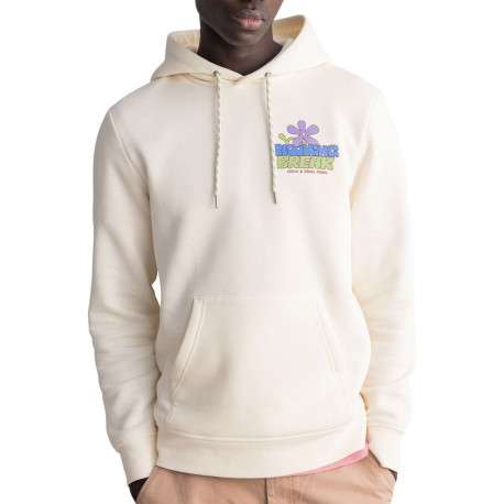Sweat écru imprimé avec une coupe droite et un col à capuche - Image 3