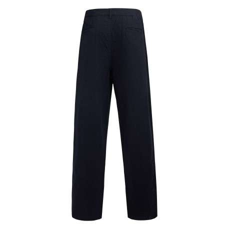 Pantalon bleu foncé à coupe droite pourvu d'un cordon de serrage à la taille - Image 2