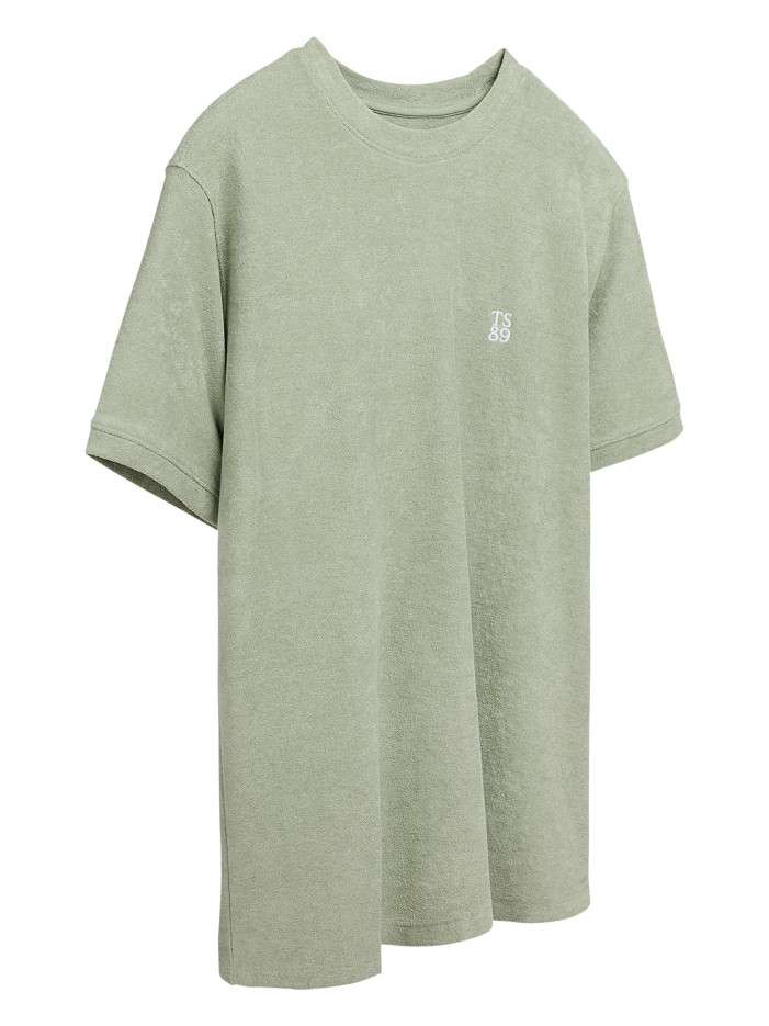 T-shirt vert à coupe droite...