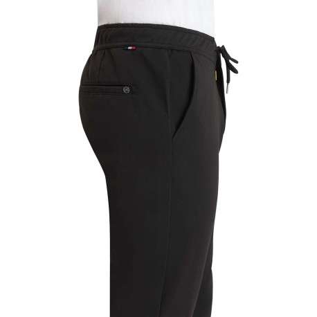 Pantalon Malo en coton mélangé noir coupe droite pourvu d'une taille élastiquée - Image 4