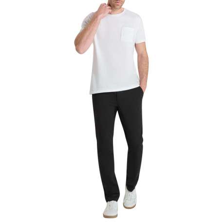 Pantalon Malo en coton mélangé noir coupe droite pourvu d'une taille élastiquée - Image 6