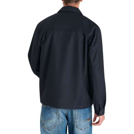 Blouson marine à coupe ajustée pourvu d'une fermeture zippée - Image 3