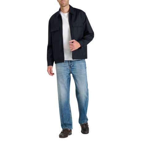 Blouson marine à coupe ajustée pourvu d'une fermeture zippée - Image 6