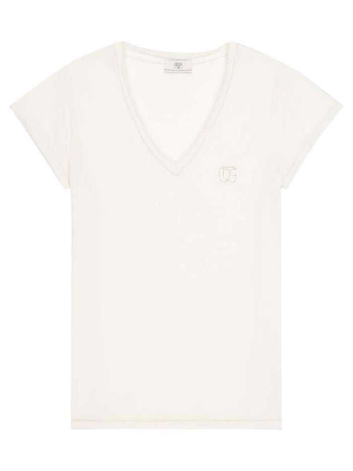 T-shirt écru pourvu d'un...