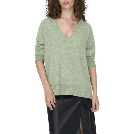 Pull vert d'eau uni avec une coupe droite et des manches longues - Image 3