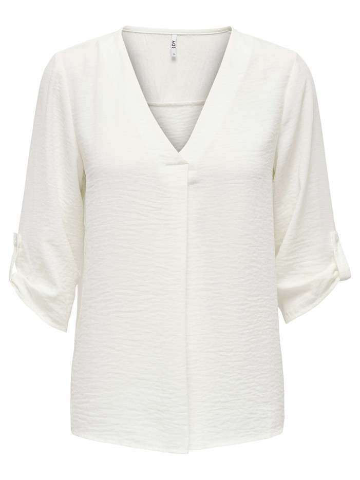 Blouse blanche unie avec...