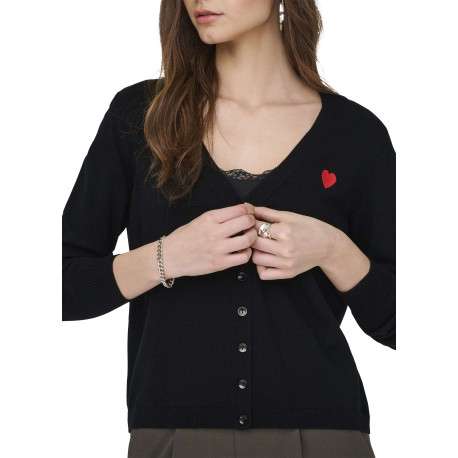 Gilet noir uni avec une coupe droite et des manches longues - Image 6