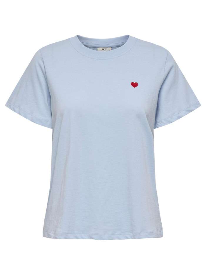 T-shirt en coton ciel uni...