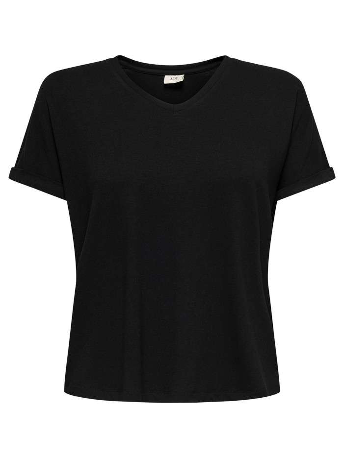 T-shirt noir uni avec une...
