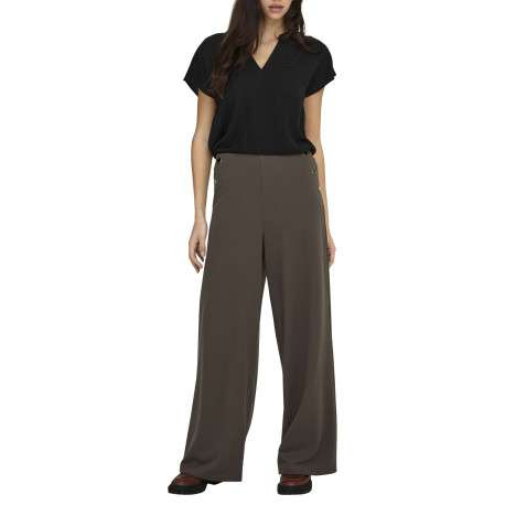 Top noir uni avec une coupe droite et des manches courtes - Image 3