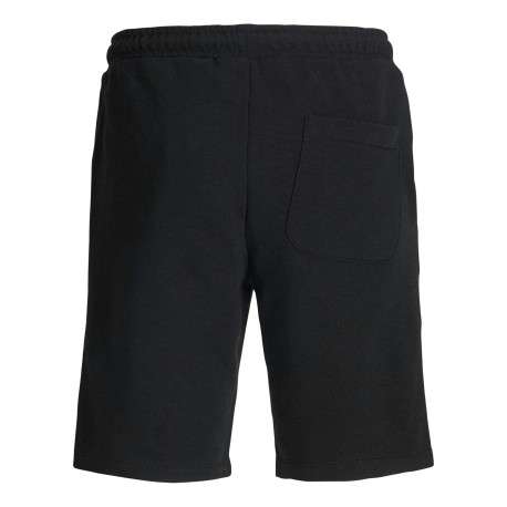 Short jogging noir uni avec une coupe droite et une taille élastiquée - Image 2