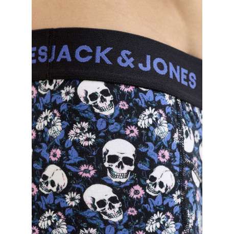 Boxer classique en coton biologique noir à motifs avec une taille élastiquée - Image 2