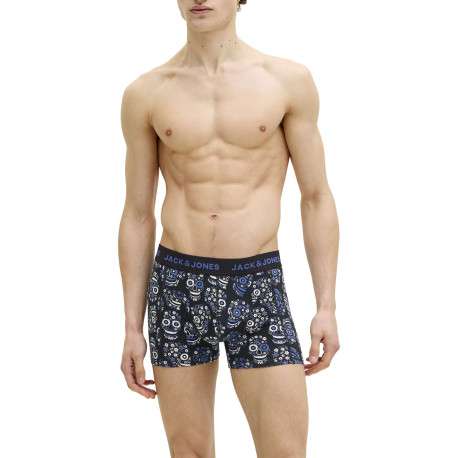 Boxer classique en coton biologique noir à motifs avec une taille élastiquée - Image 3